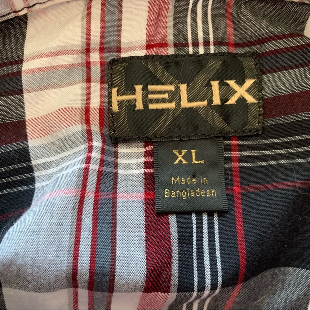 Helix men’s button down plaid shirt XL - Picture 3 of 8